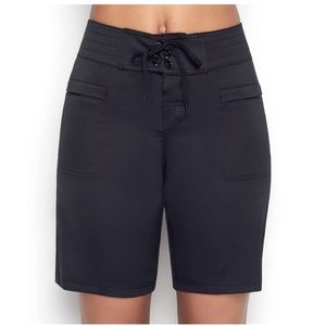 Leilani surf city long boardshort sz 8 black